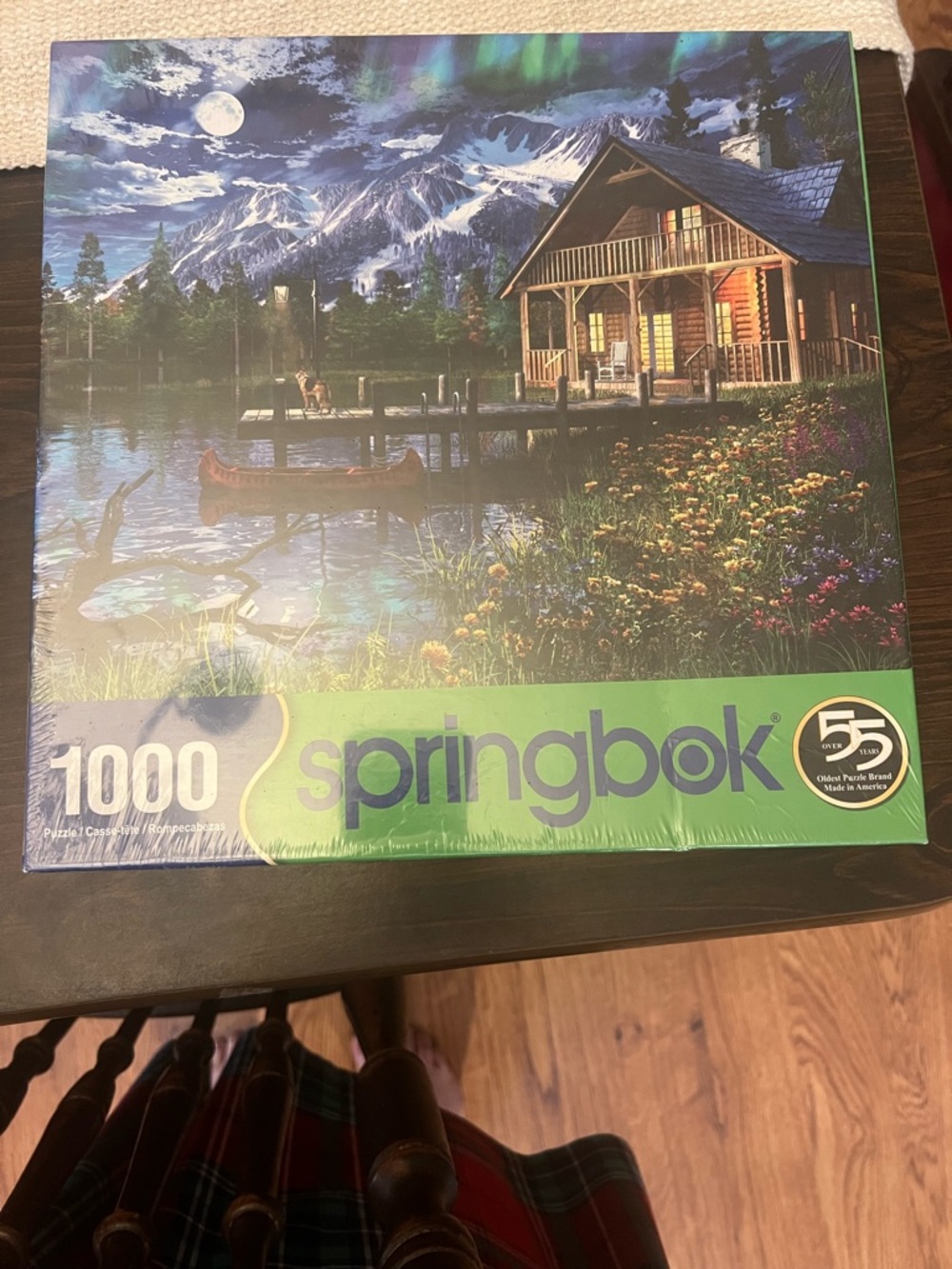 Springbok 1000-Piece Scenic Cabin Puzzle - Night Lake